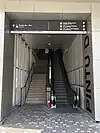Entrance D of the transit hub from Gourmet Street
