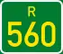 Regional route R560 shield