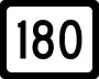 West Virginia Route 180 marker