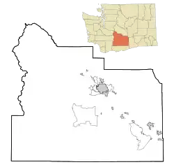 Flint, Washington is located in Yakima County